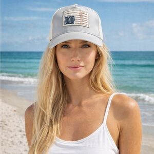 NWT San Diego Hat Co Americana Fishing Trucker Hat, Unisex